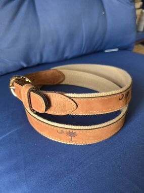 Zep-Pro South Carolina Palmetto Crescent Leather Belt Size 40 USA Brass Buckle